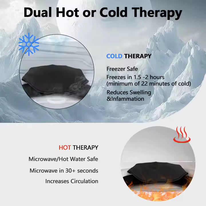 Reusable Hot and Cold Gel Ice Pack for Lower Back Pain Relief