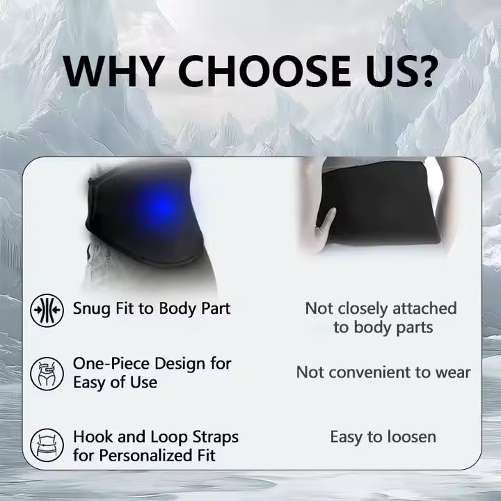 Reusable Hot and Cold Gel Ice Pack for Lower Back Pain Relief